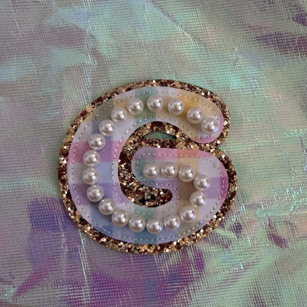 Stoney clover rainbow gingham G patch